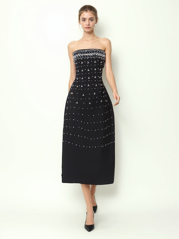 Off Shoulder Patchwork Diamonds Long Dress