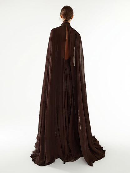 Solid Sexy Backless Formal Long Dress