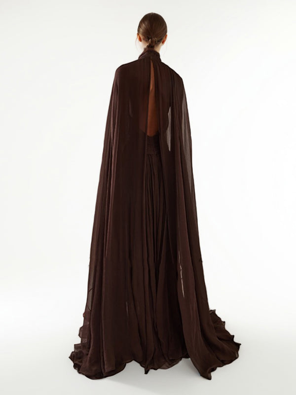 Solid Sexy Backless Formal Long Dress