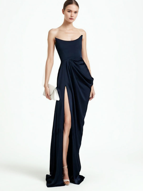 Off Shoulder Backless Formal Long Dress