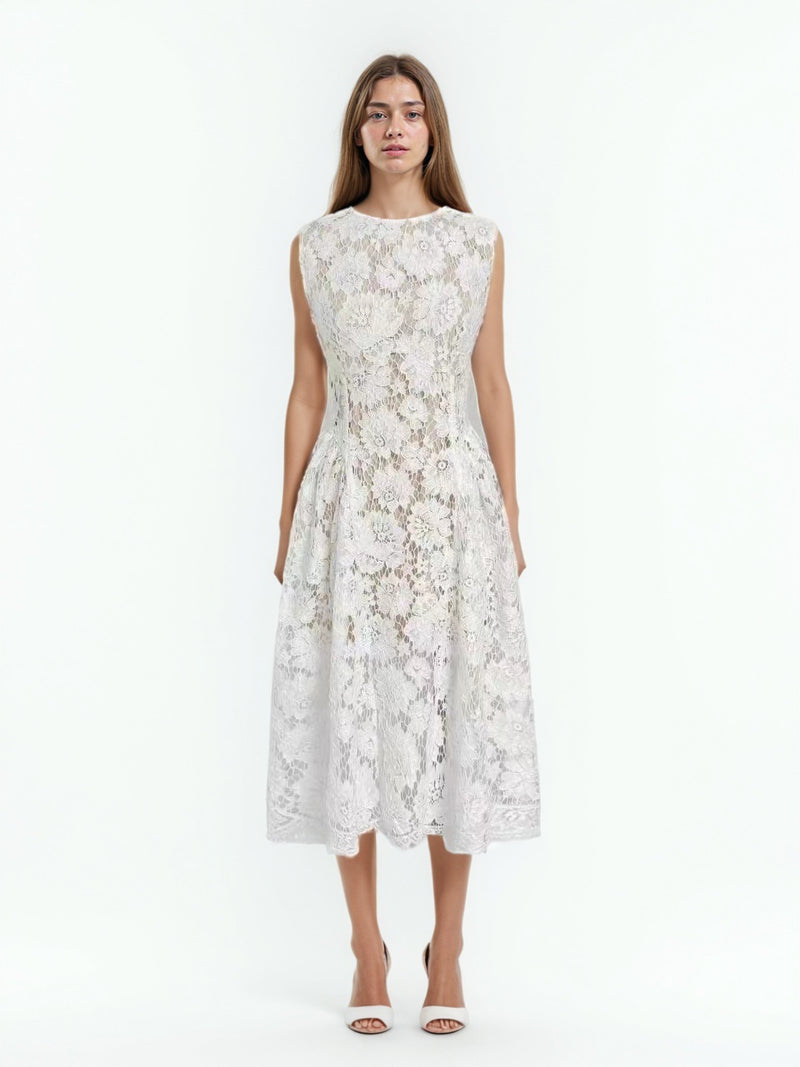 Temperament Sleeveless Midi Dress