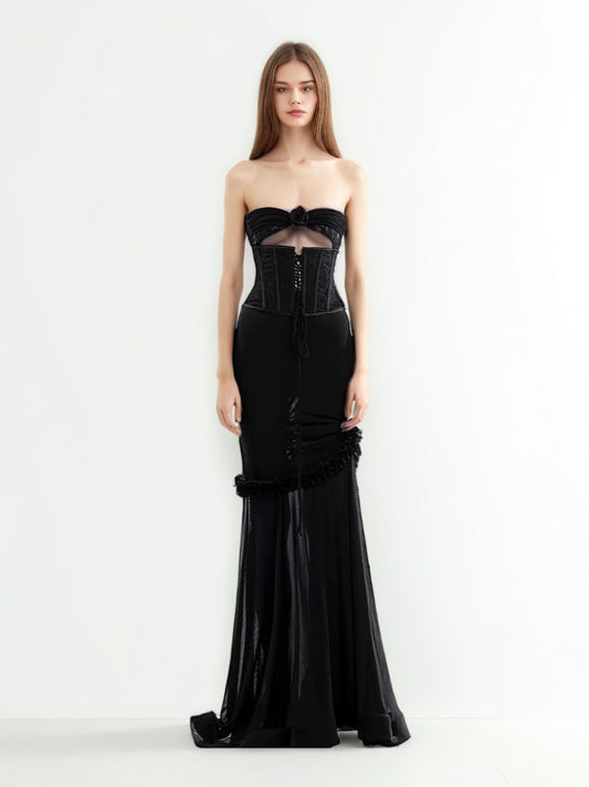 Sexy Off Shoulder Hollow Out Long Dress