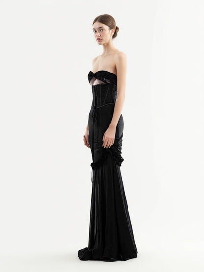 Sexy Off Shoulder Hollow Out Long Dress