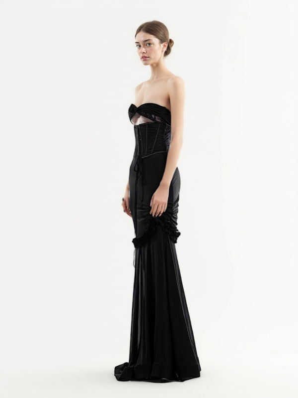 Sexy Off Shoulder Hollow Out Long Dress