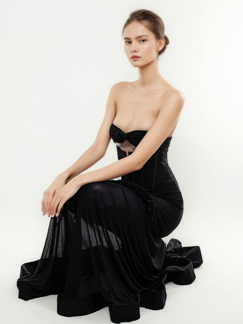 Sexy Off Shoulder Hollow Out Long Dress