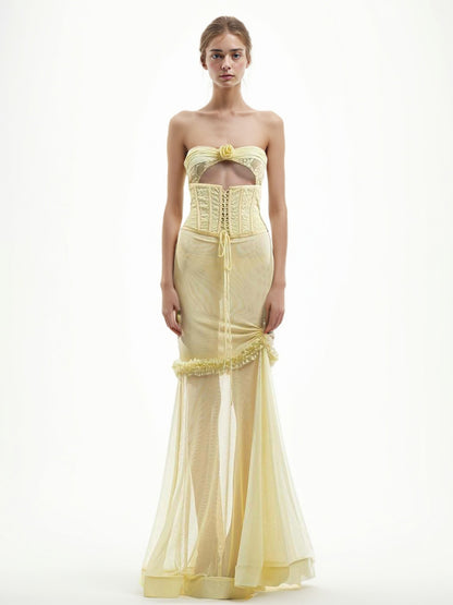 Sexy Off Shoulder Hollow Out Long Dress
