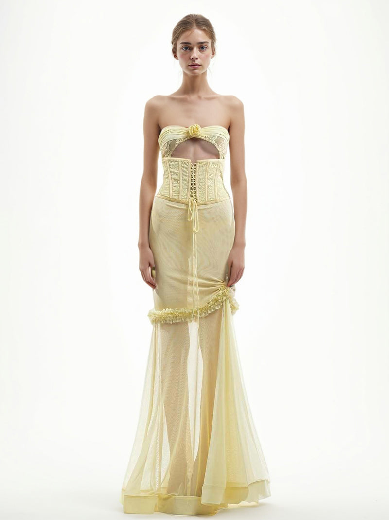 Sexy Off Shoulder Hollow Out Long Dress