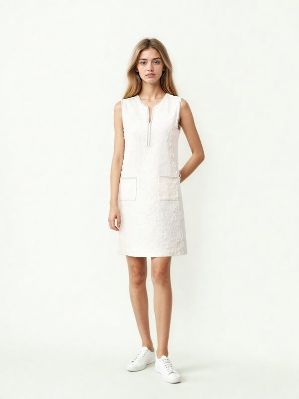 Solid Elegant Patchwork Short Dress