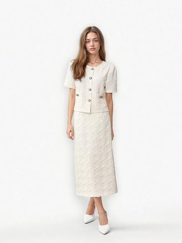 New Elegant Solid Two Piece Set