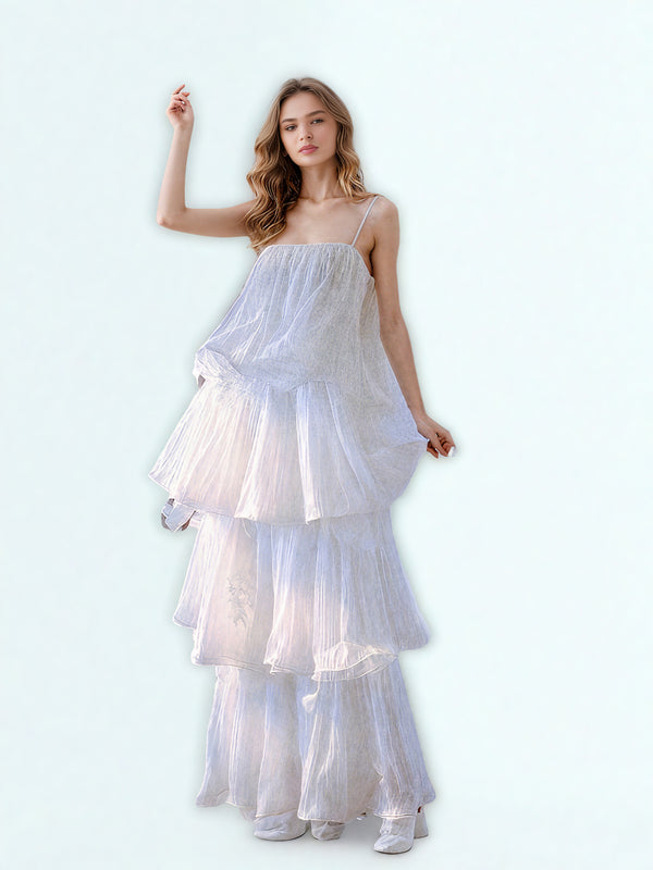 Elegant Solid Off Shoulder Long Dress