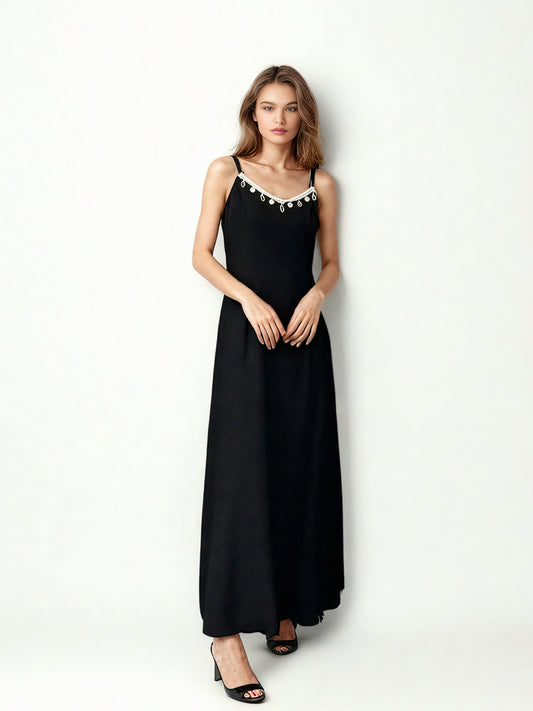 Elegant Patchwork Solid Long Dress