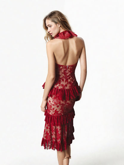 Sleeveless V-neck Backless Long Dress