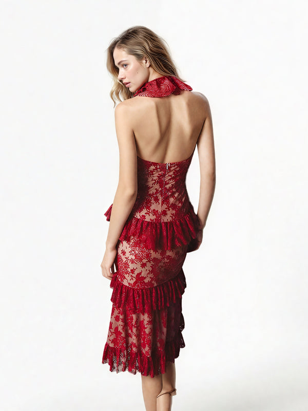 Sleeveless V-neck Backless Long Dress