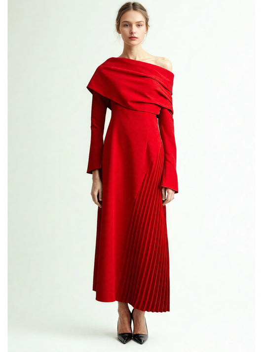 Side Split Solid Long Dress