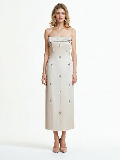 Solid Off Shoulder Long Dress