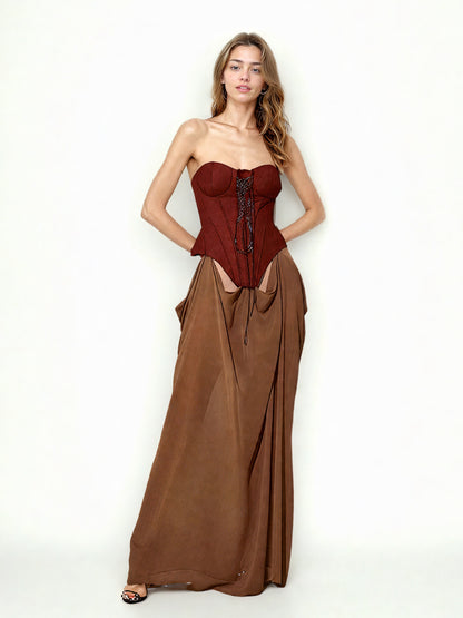 Chic Off Shoulder Long Dress