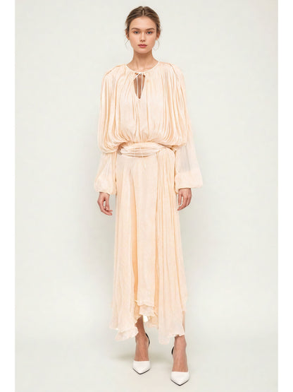 Solid Long Sleeveless Long Dress