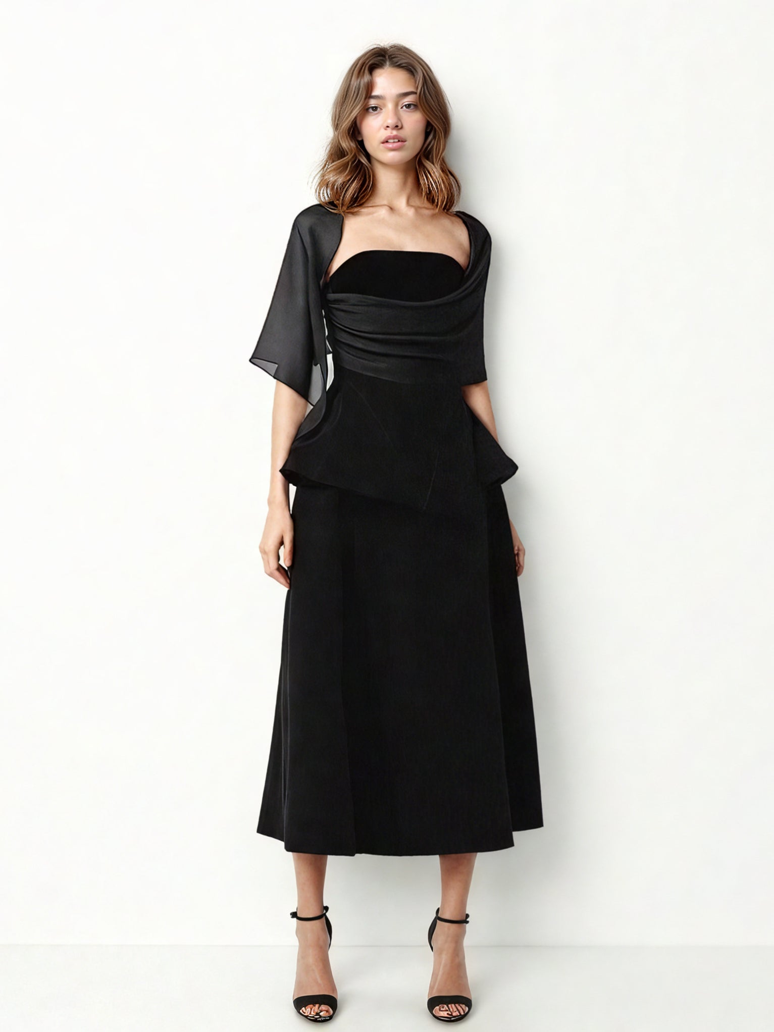 Mesh Off Shoulder Two Piece Set