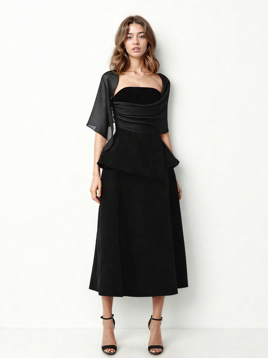 Mesh Off Shoulder Two Piece Set
