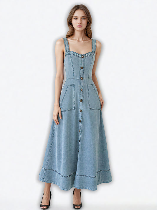Elegant Solid Ruffles Long Dress