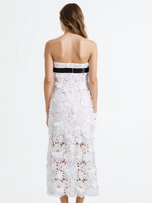 Off Shoulder Hollow Out Long Dress
