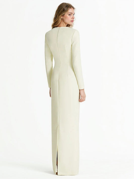 Patchwork Embroidered Flares Long Dress