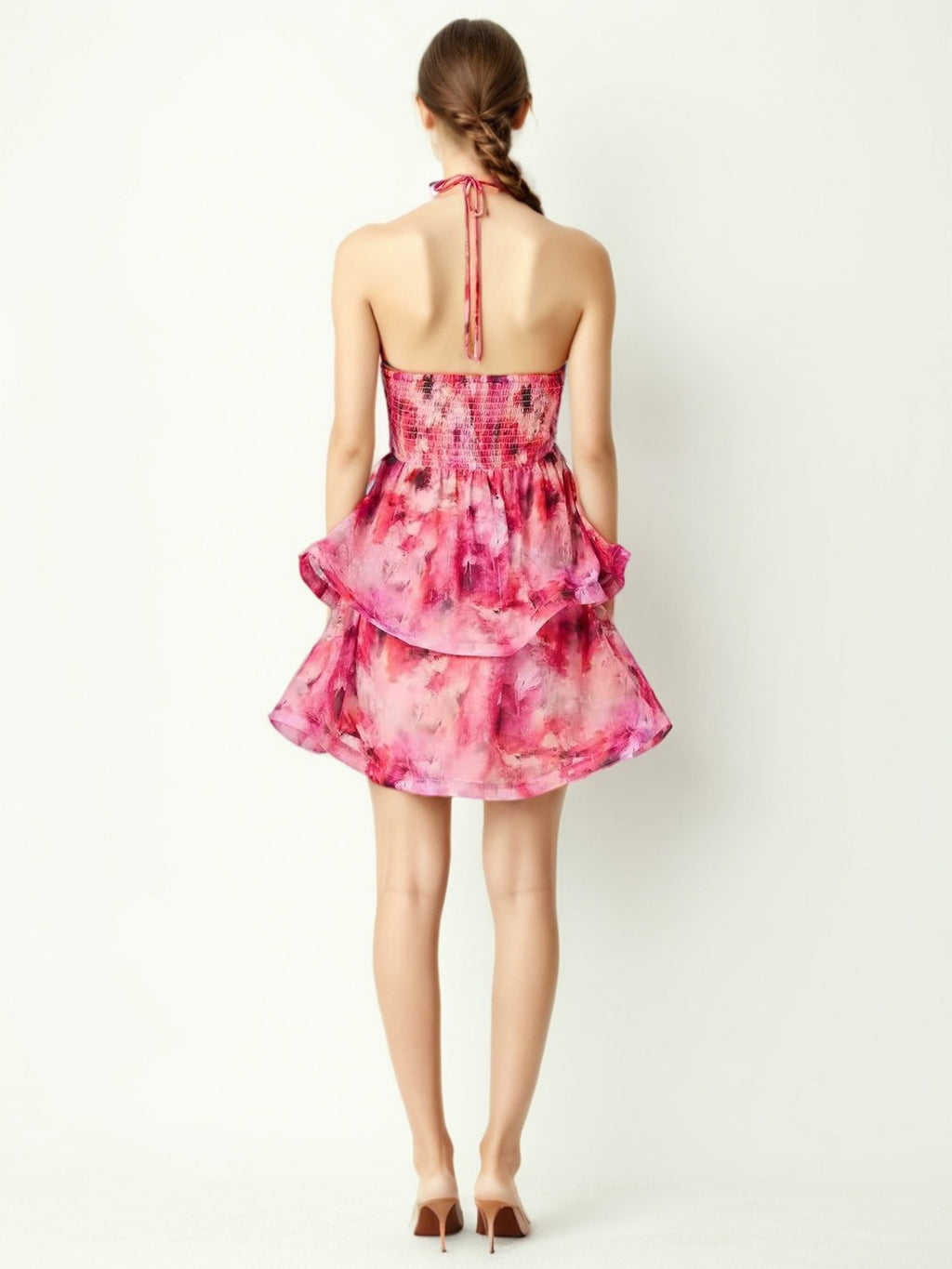 Off Shoulder Ruffles Short Dress