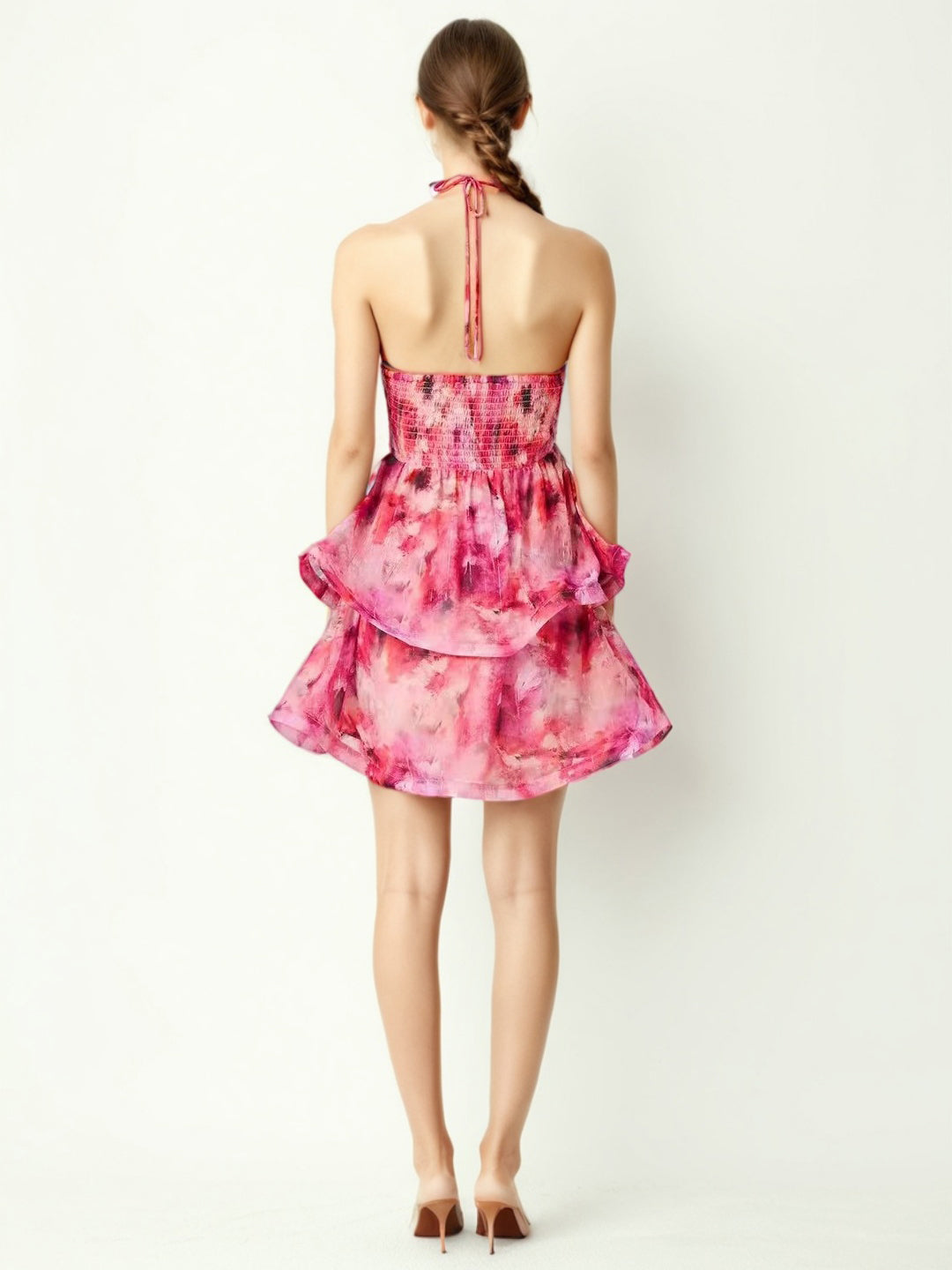 Off Shoulder Ruffles Short Dress