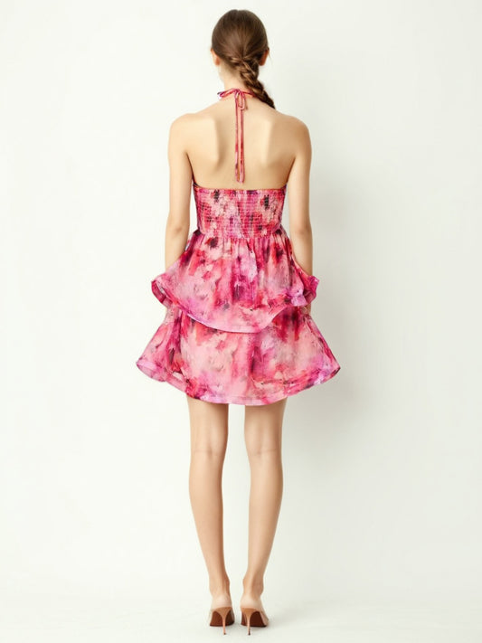 Off Shoulder Ruffles Short Dress