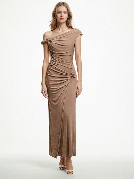 Off Shoulder Sleeveless Long Dress