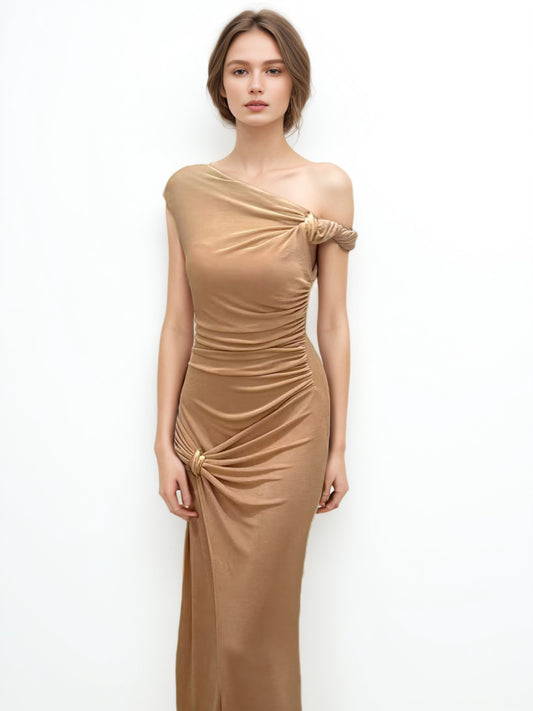 Off Shoulder Sleeveless Long Dress
