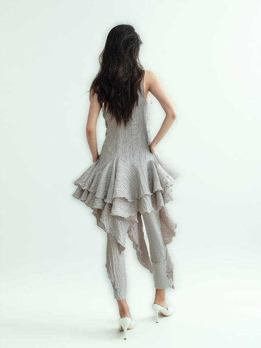 Chic Irregular Sleeveless Long Dress