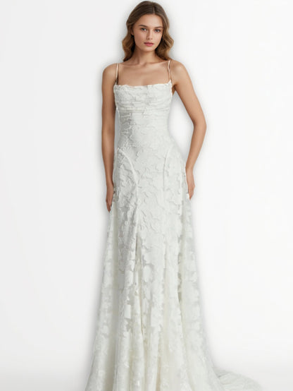 Solid Starp Pleated Long Dress