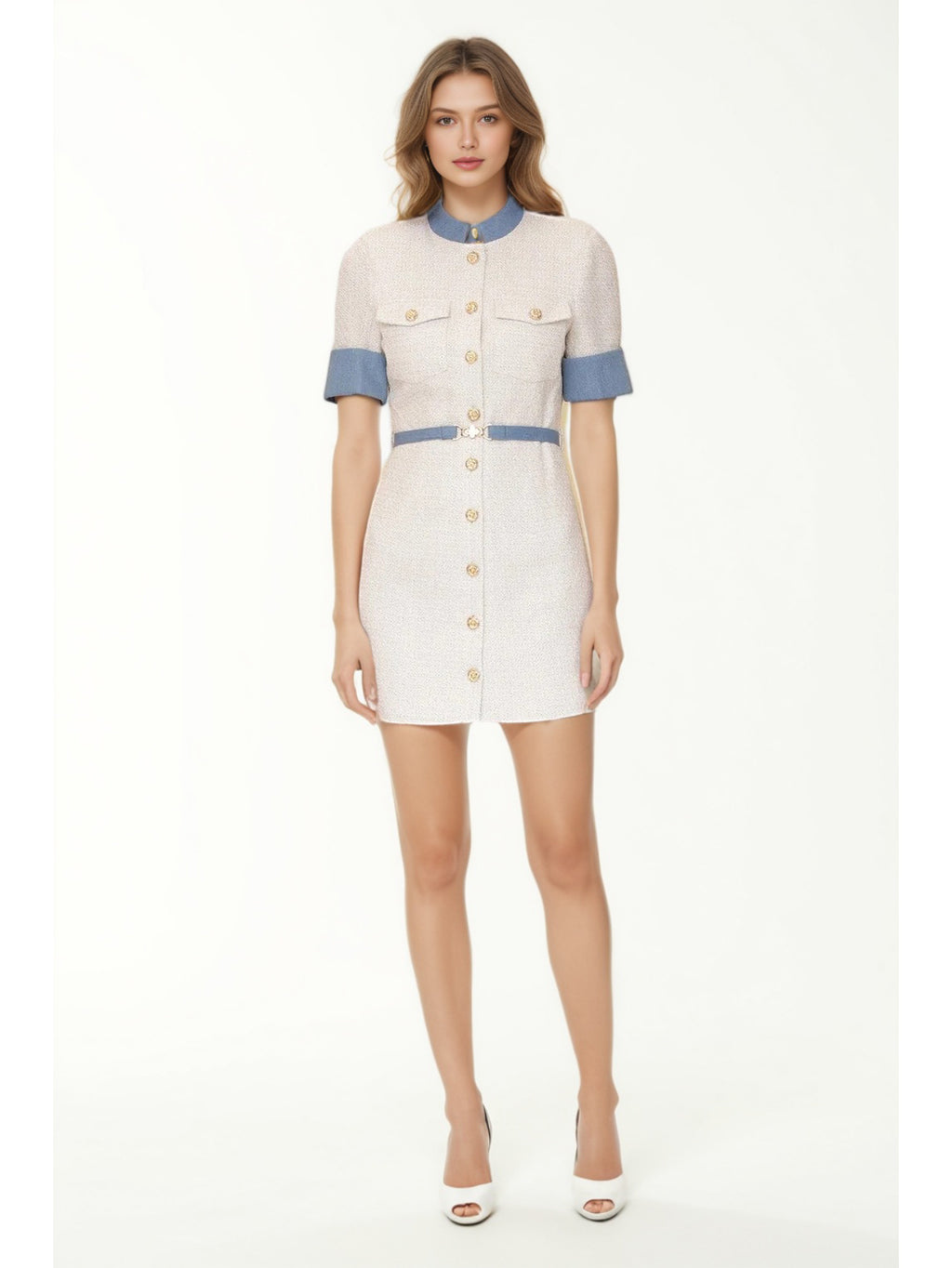Elegant Hit Color Short Dress