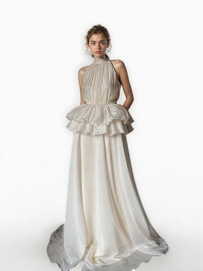 Off Shoulder Sleeveless Long Dress