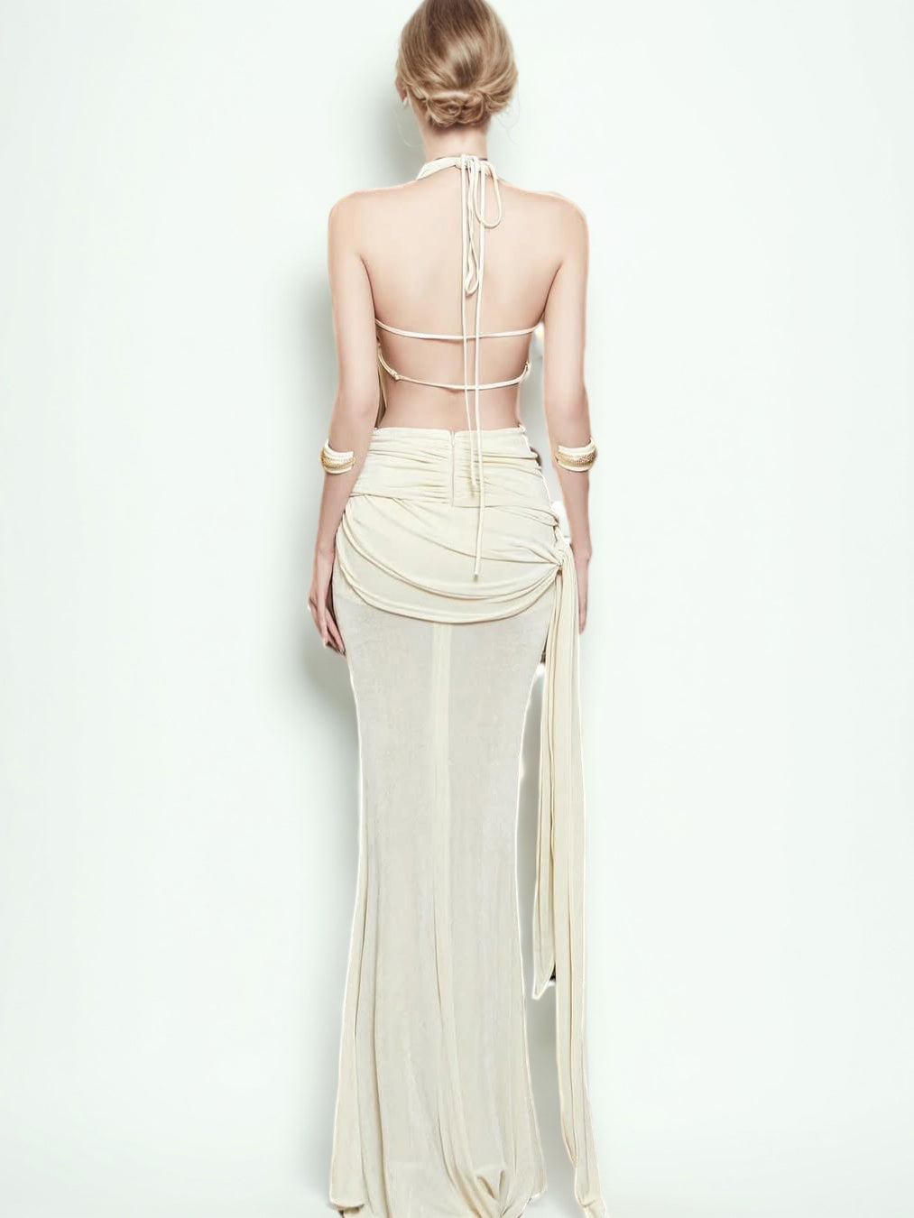 Sexy V-neck Backless Long Dress
