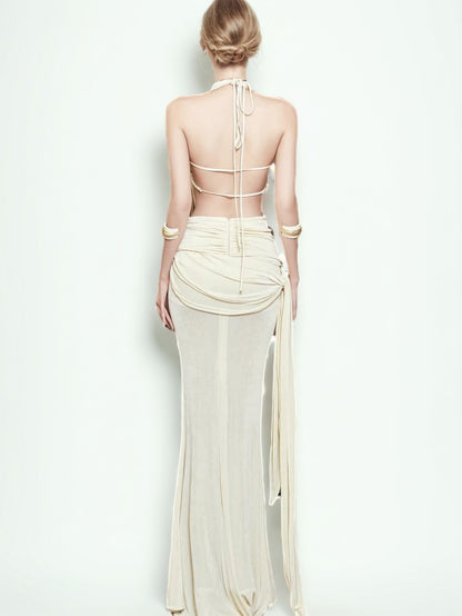 Sexy V-neck Backless Long Dress