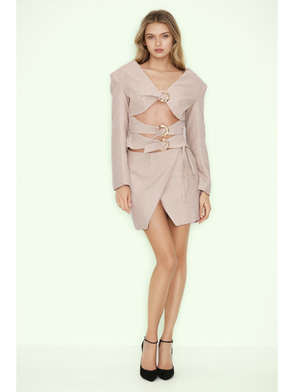 Sexy Hollow Out Two Piece Set