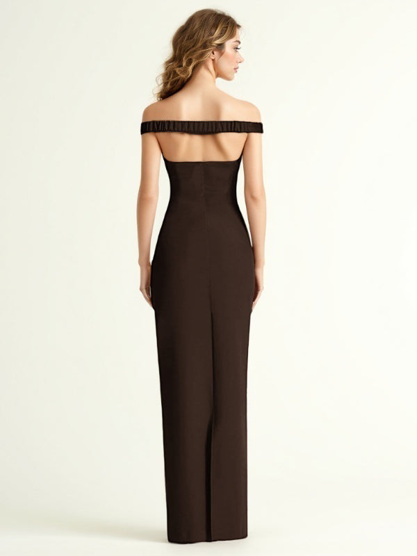 Sexy Mesh Off Shoulder Long Dress