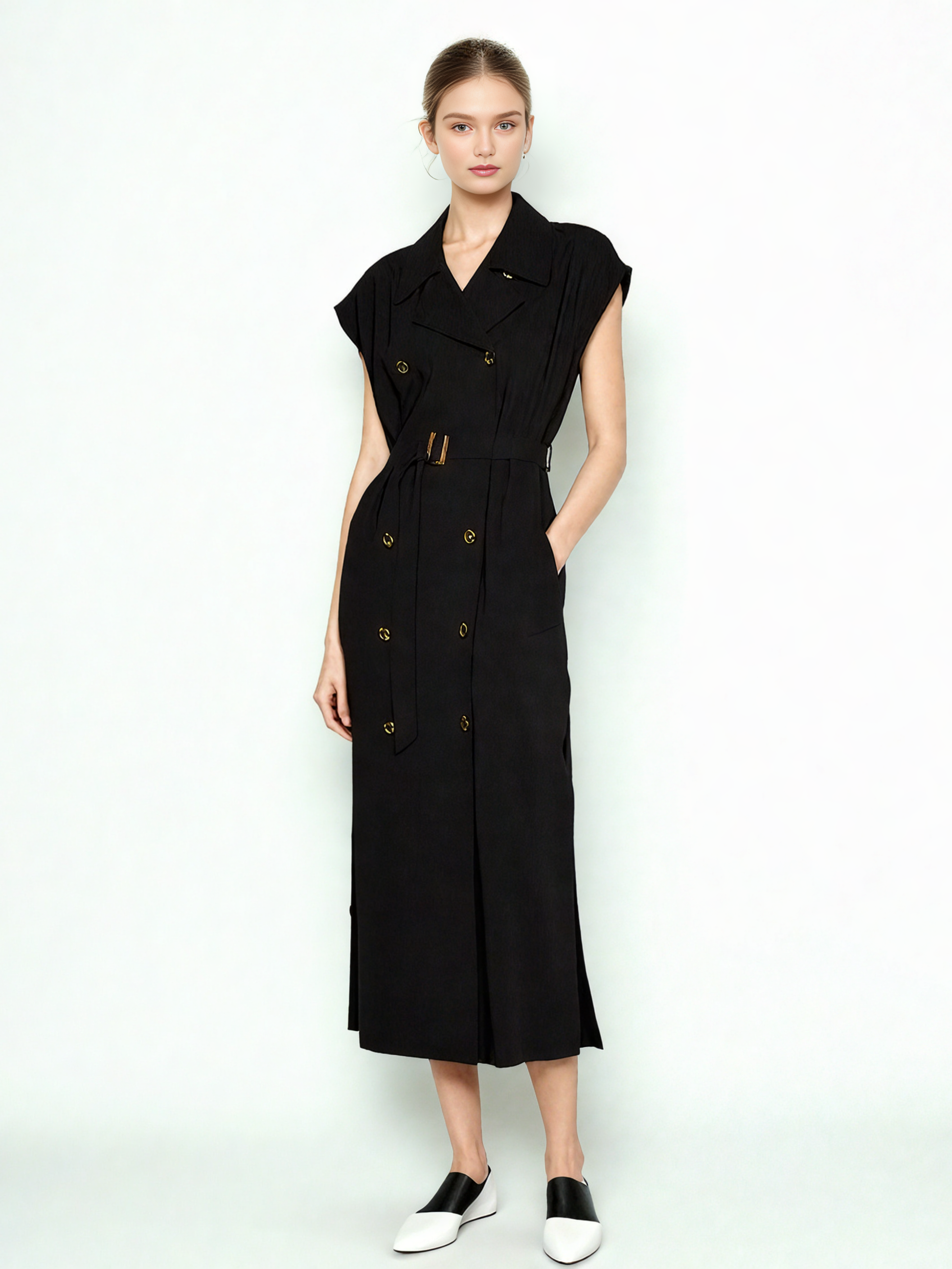 Elegant Solid Sleeveless Jacket
