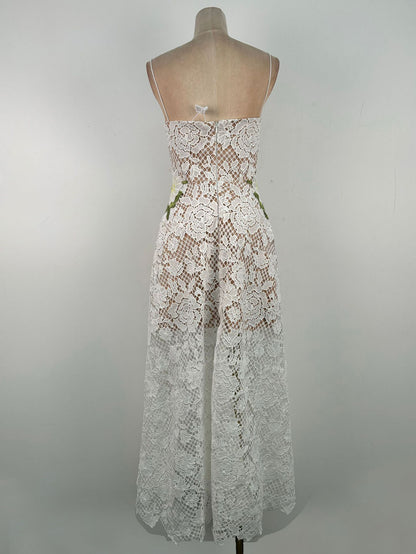 Elegant Lace Up Long Dress