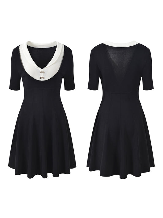 Knit Hit Color Short Dress