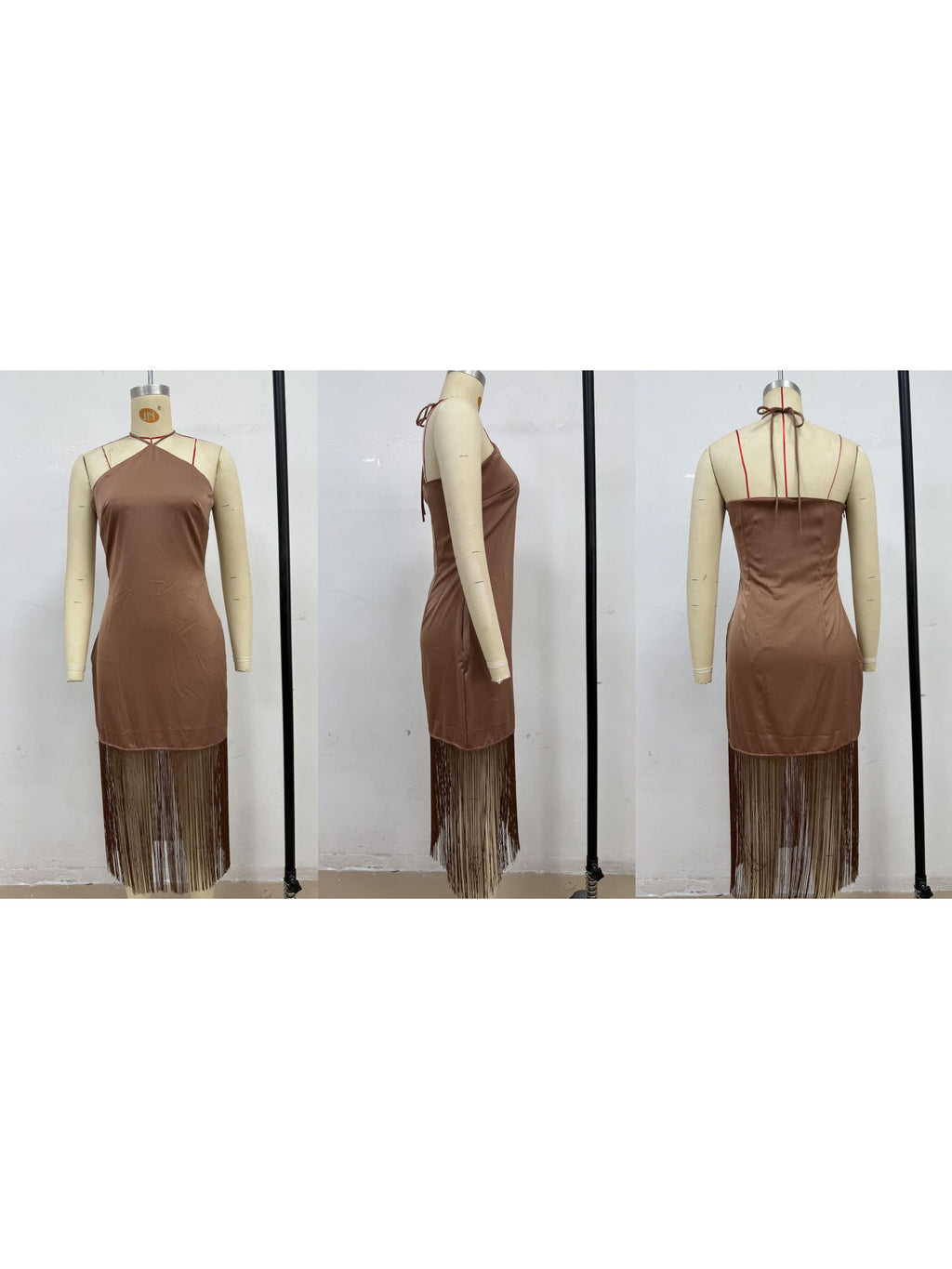 Elegant Solid Backless Long Dress