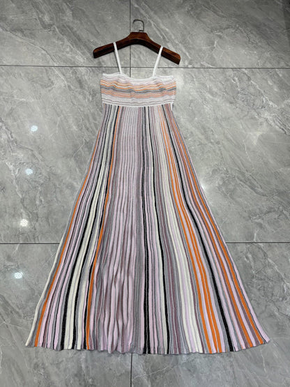 Temperament Pleated Off-Shoulder Long Dress