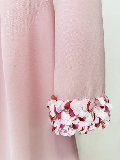 Patchwork Sequins Solid Long Dress