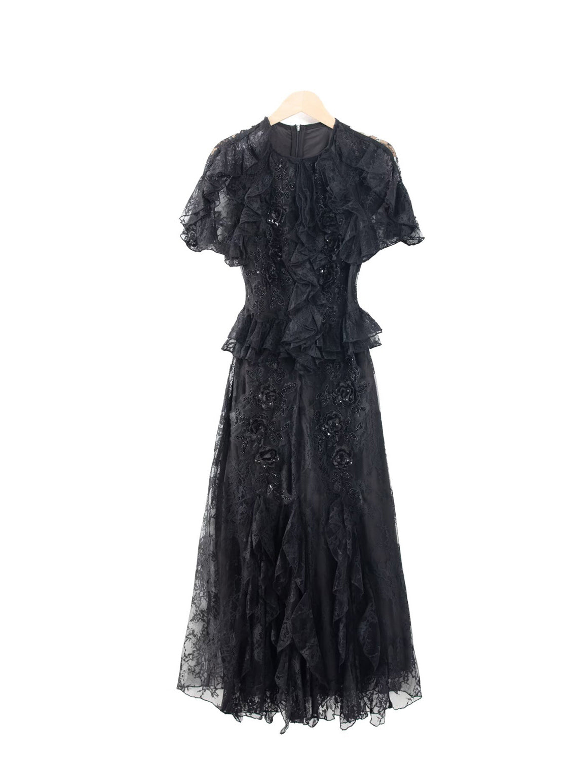 Solid Patchwork Sequins Long Dress