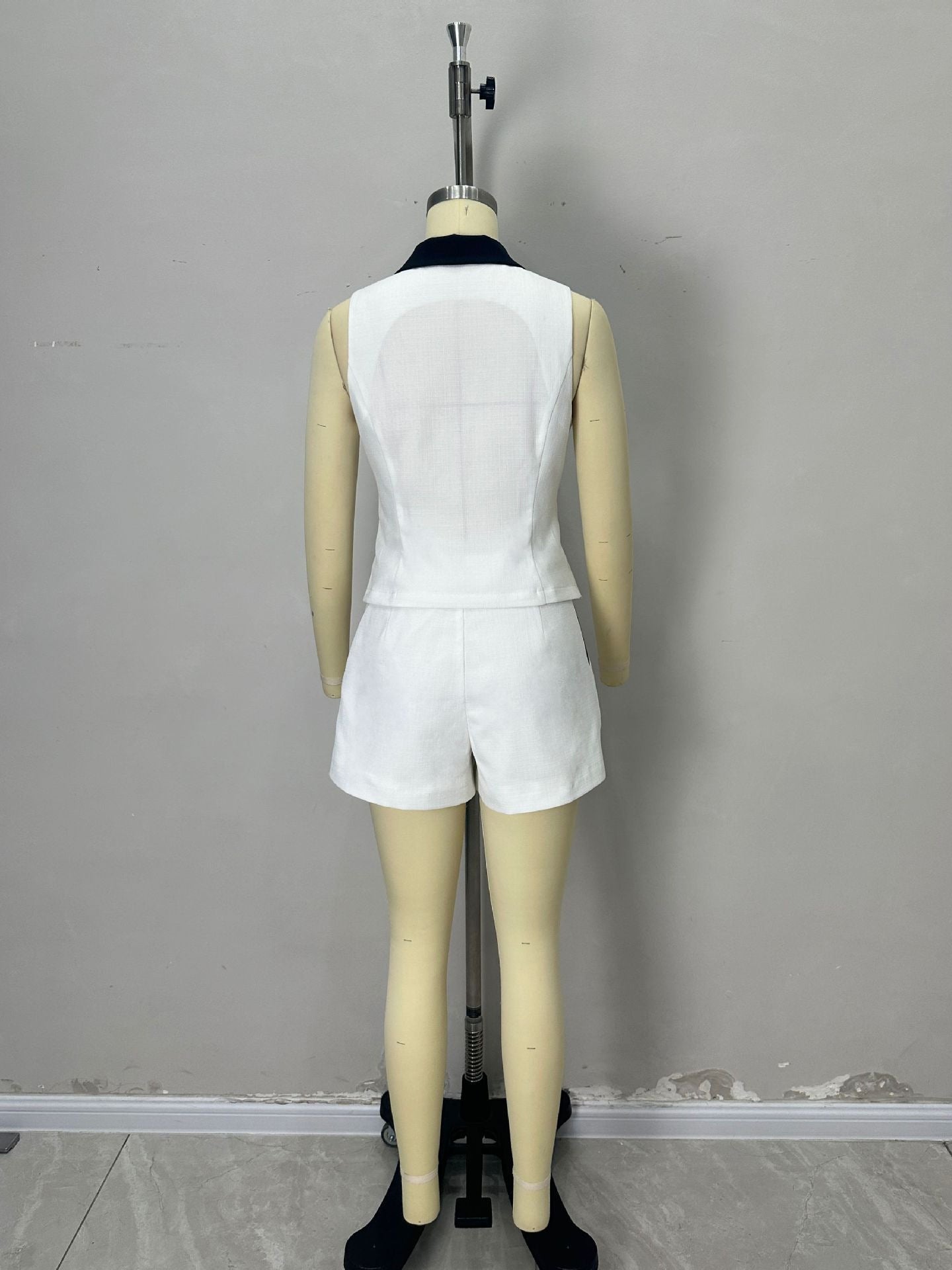 Hit Color Sleeveless Two Piece Set