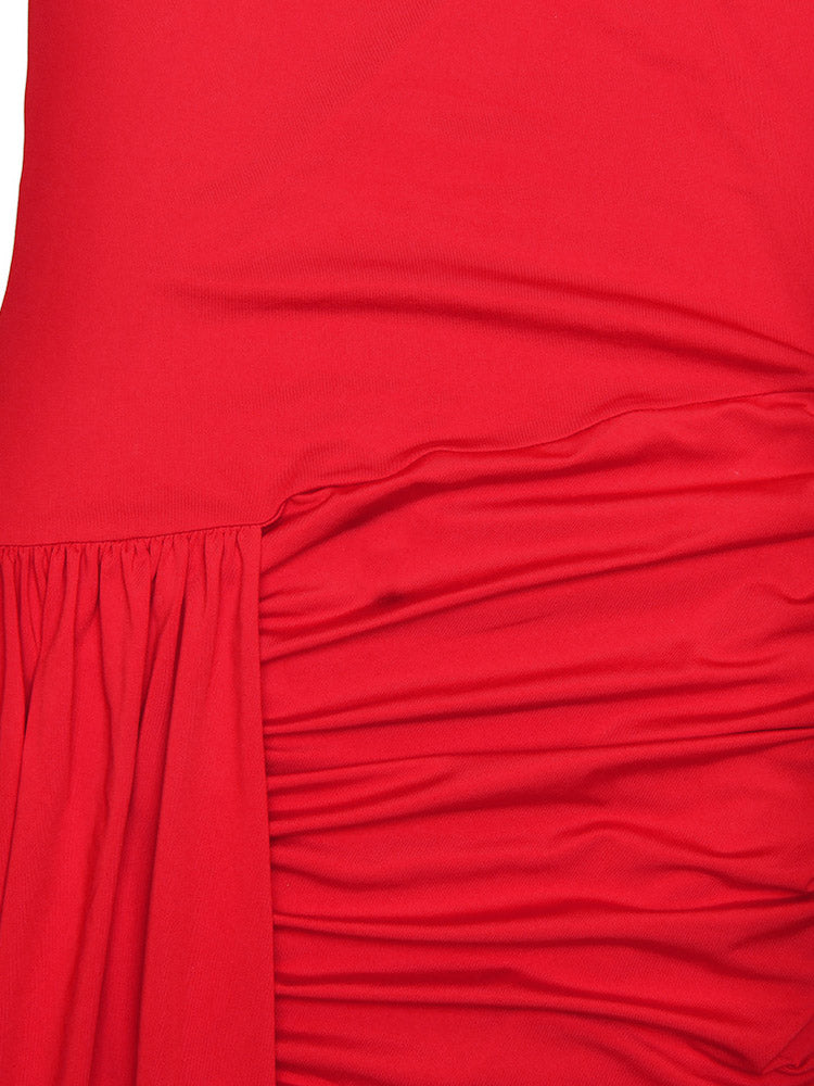 Elegant Solid Chic Ruched Short Dress