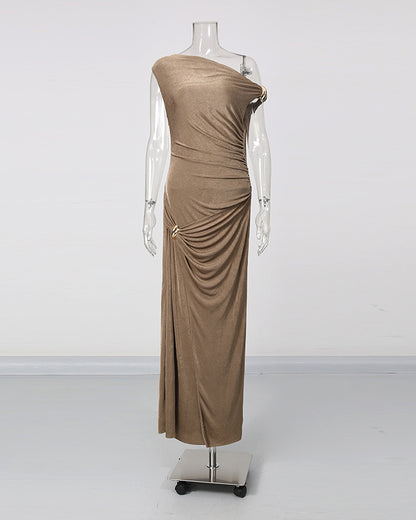 Off Shoulder Sleeveless Long Dress