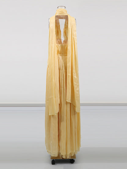 Sexy Deep V-neck Long Dress